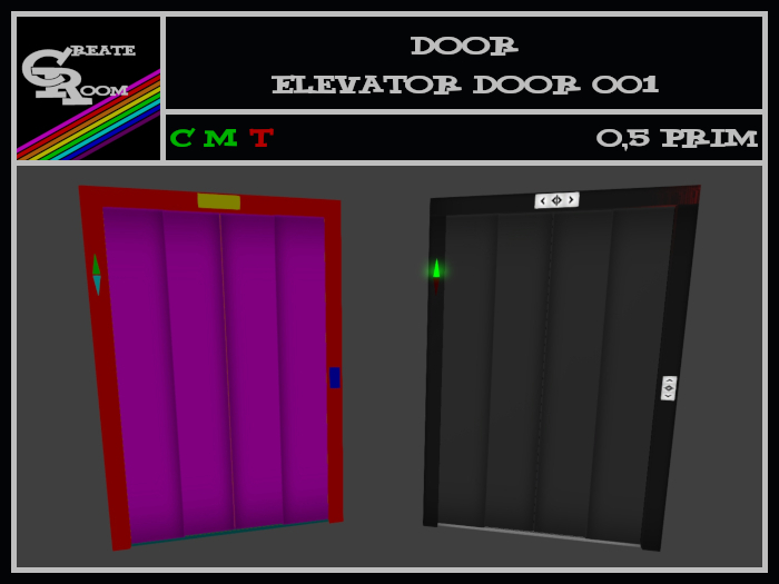 Second Life Marketplace CreateRoom Elevator Door 001